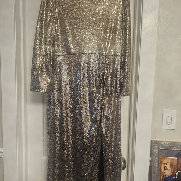 Alex Marie | Dresses | Alex Marie Shimmering Gold Sequin Formal Dress ...